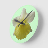 Dripping Daffodil Wall Clock Runde Wanduhr (Winkel)
