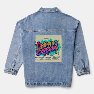 "Dripping Finesse Graffiti" Women's Jean Jeansjacke