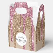 Dripping Glitzer Sweet16 Rose Gold Pink 16. Party Geschenkschachtel (Geöffnet)