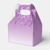 Dripping Glitzer Sweet 16 Lila Trendy Party Diva Geschenkschachtel (Rückseite)
