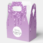 Dripping Glitzer Sweet 16 Lila Trendy Party Diva Geschenkschachtel (Geöffnet)