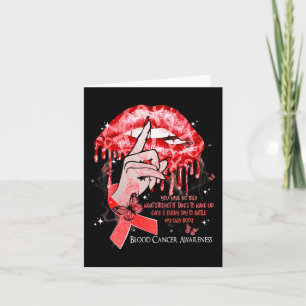 Dripping Lips Butterflies Women Blood Cancer Aware Karte