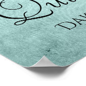 Dripping Luxe Glitzer | Minze Aquamarin 16 . Gebur Poster (Ecke)