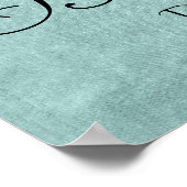 Dripping Luxe Glitzer | Minze Aquamarine Pour Dusc Poster (Ecke)