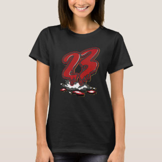 Dripping Number Red Flint 13s Matching T-Shirt