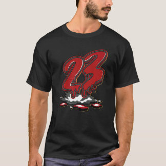 Dripping Number Red Flint 13s Matching T-Shirt