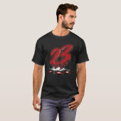 Dripping Number Red Flint 13s Matching T-Shirt (Vorne ganz)