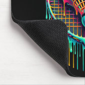 Dripping Paint Badminton Player Shuttle Racket Mousepad (Ecke)