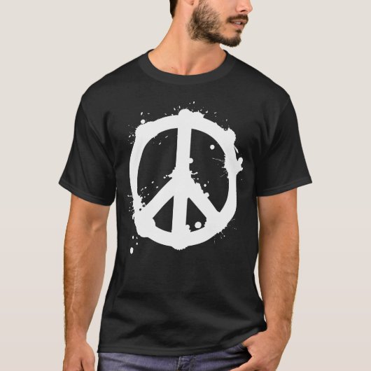 DRIPPING PEACE MARK -white- T-Shirt (Vorderseite)