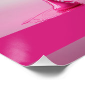 Dripping Pink Letter A - Customizable Name Poster (Ecke)