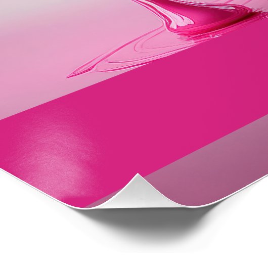 Dripping Pink Letter A - Customizable Name Poster  (Ecke)