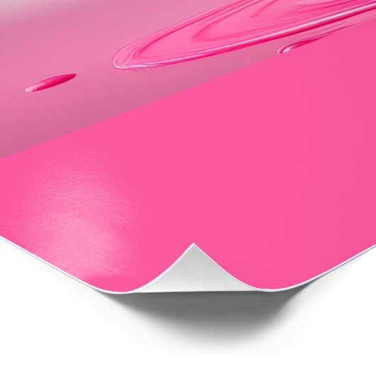 Dripping Pink Letter D - Customizable Name Poster  (Ecke)