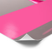 Dripping Pink Letter E - Customizable Name Poster (Ecke)
