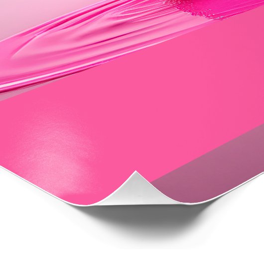 Dripping Pink Letter I - Customizable Name Poster  (Ecke)