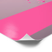 Dripping Pink Letter L - Customizable Name Poster  (Ecke)