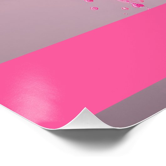 Dripping Pink Letter L - Customizable Name Poster (Ecke)