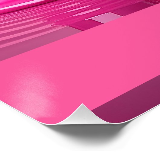 Dripping Pink Letter M - Customizable Name Poster  (Ecke)