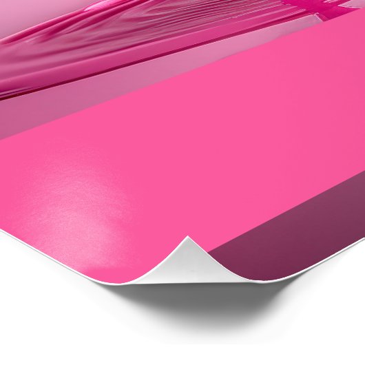 Dripping Pink Letter N - Customizable Name Poster  (Ecke)