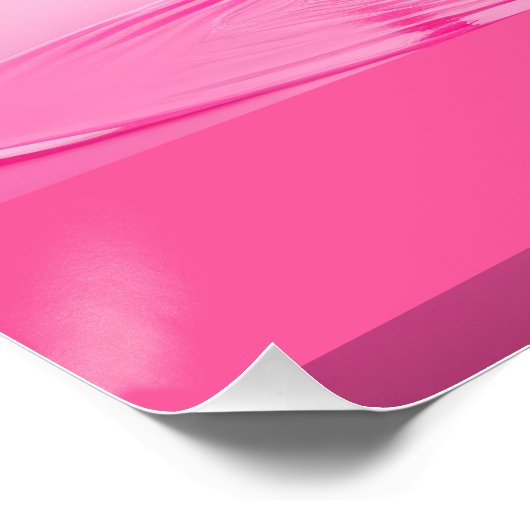 Dripping Pink Letter O - Customizable Name Poster (Ecke)