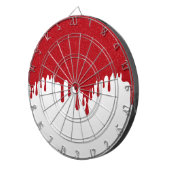 Dripping Tomato Red & White Dartboard Dartscheibe (Vorderseite rechts)