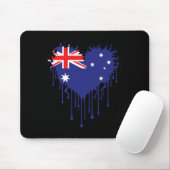 Drippings Heart Australia Flag Design für Stolz Mousepad (Mit Mouse)