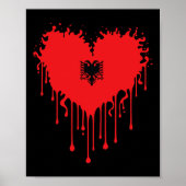 Drippings Heart of Albynia Flag Design für Stolz A Poster (Vorne)