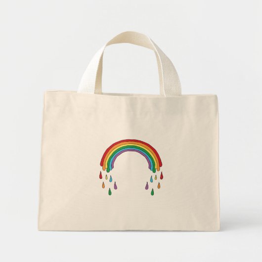 Drippin'Rainbow Bag Mini Stoffbeutel (Vorne)