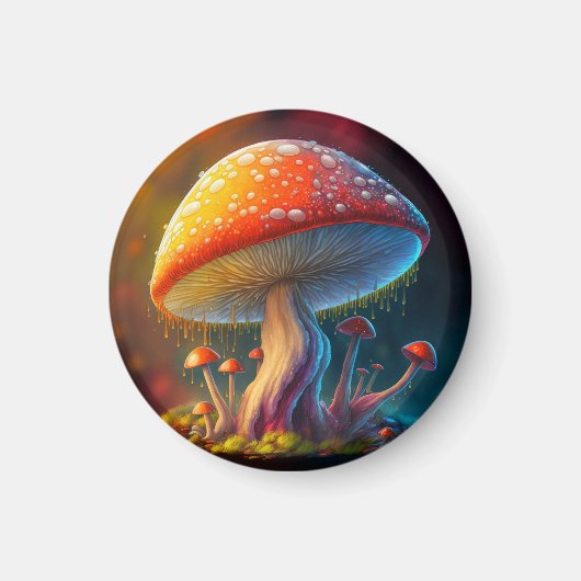 Drippy Amanita Muscaria Magnet (Vorne)