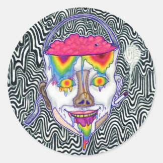 "Drippy Trippy Buckethead" Stickers Pack 6