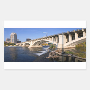 Dritte Alleen-Brücke in Minneapolis Rechteckiger Aufkleber