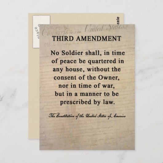 Dritte Änderung Postkarten (Vorne/Hinten)