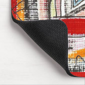 Dritte Auge-Hand gemalte abstrakte Kunst Mousepad (Ecke)