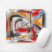 Dritte Auge-Hand gemalte abstrakte Kunst Mousepad (Mit Mouse)