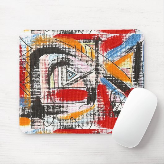 Dritte Auge-Hand gemalte abstrakte Kunst Mousepad (Mit Mouse)