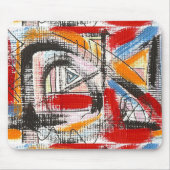 Dritte Auge-Hand gemalte abstrakte Kunst Mousepad (Vorne)
