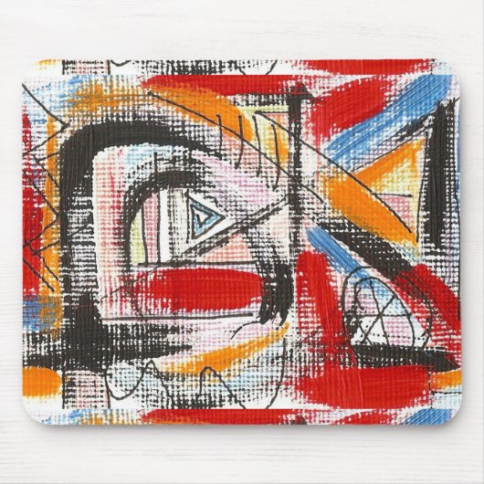 Dritte Auge-Hand gemalte abstrakte Kunst Mousepad (Vorne)