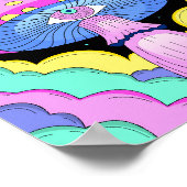 Dritte Augen Psychedelic Mushroom Poster (Ecke)