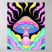 Dritte Augen Psychedelic Mushroom Poster (Vorne)