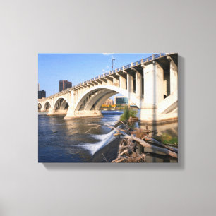 Dritte Avenue Bridge in Minneapolis Leinwanddruck
