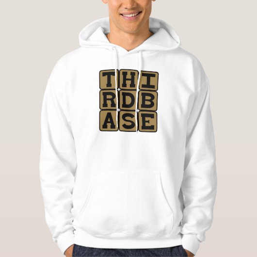 Dritte Base, Baseballposition Hoodie (Vorderseite)