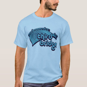 dritte Brücke. Blau und Blau. T-Shirt