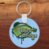 dritte Brücke. grün & wald. Schlüsselanhänger (Vorderseite)