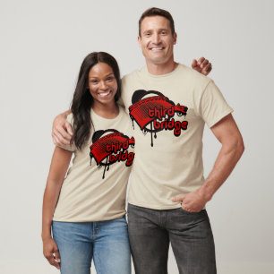 dritte Brücke. Rot und Schwarz. T-Shirt