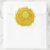 Dritte Chakra-Heilung Art #3 Quadratischer Aufkleber (Tasche)