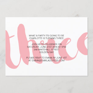 Dritte der Geburtstags-Party Einladung des