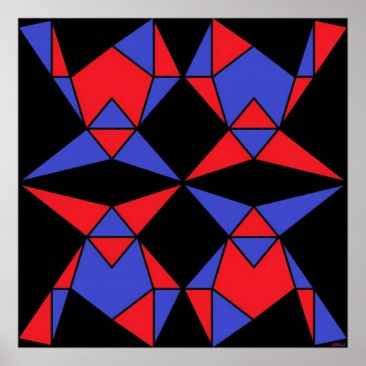 Dritte Dreifaltigkeit der Abstrakten Dreiecke Ken Poster (Vorne)