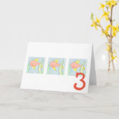 Dritte Geburtstagskarte Karte (Gelbe Blume)