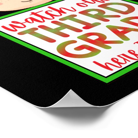 DRITTE GRADE HIER SEHEN, KOMME ICH lustig niedlich Poster (Ecke)