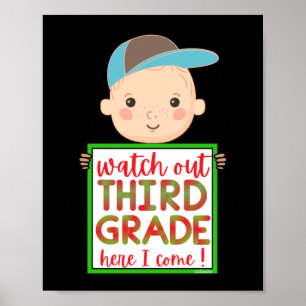 DRITTE GRADE HIER SEHEN, KOMME ICH lustig niedlich Poster