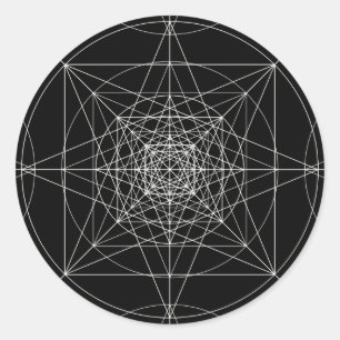 Dritte heilige dimensionalgeometrie runder aufkleber